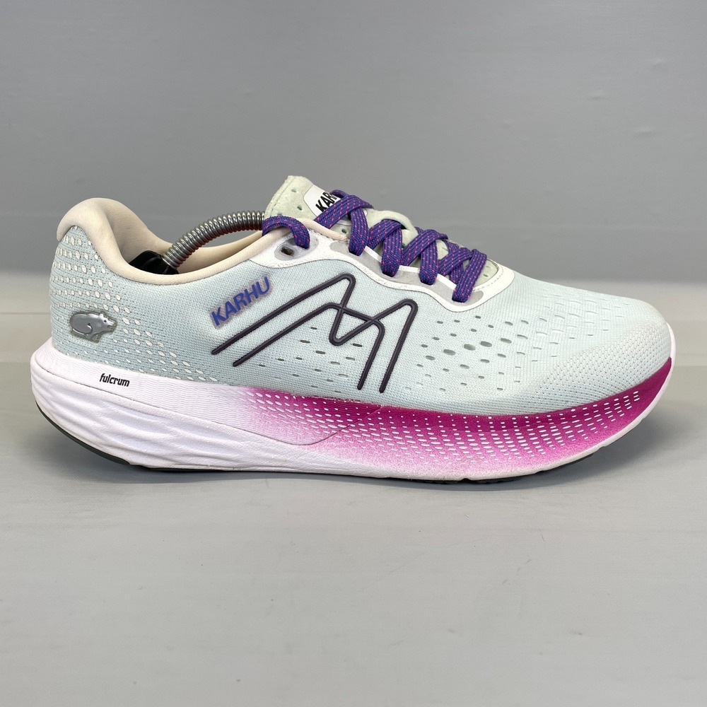 Karhu Ikoni Ortix Hivo Running Shoes Womens Size 9.5 Blue Pink Mesh Sneakers